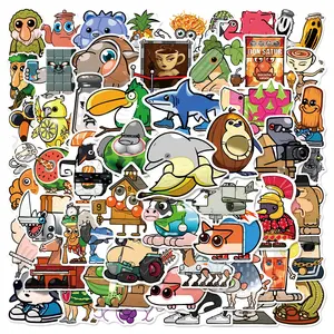 55pcs Abstract Small Animal Series Graffiti Stickers Suitable for Suitcases, Mobile Phone Cases, Laptops, Helmets, Skateboards Waterproof Decoration DIY Creative Stickers