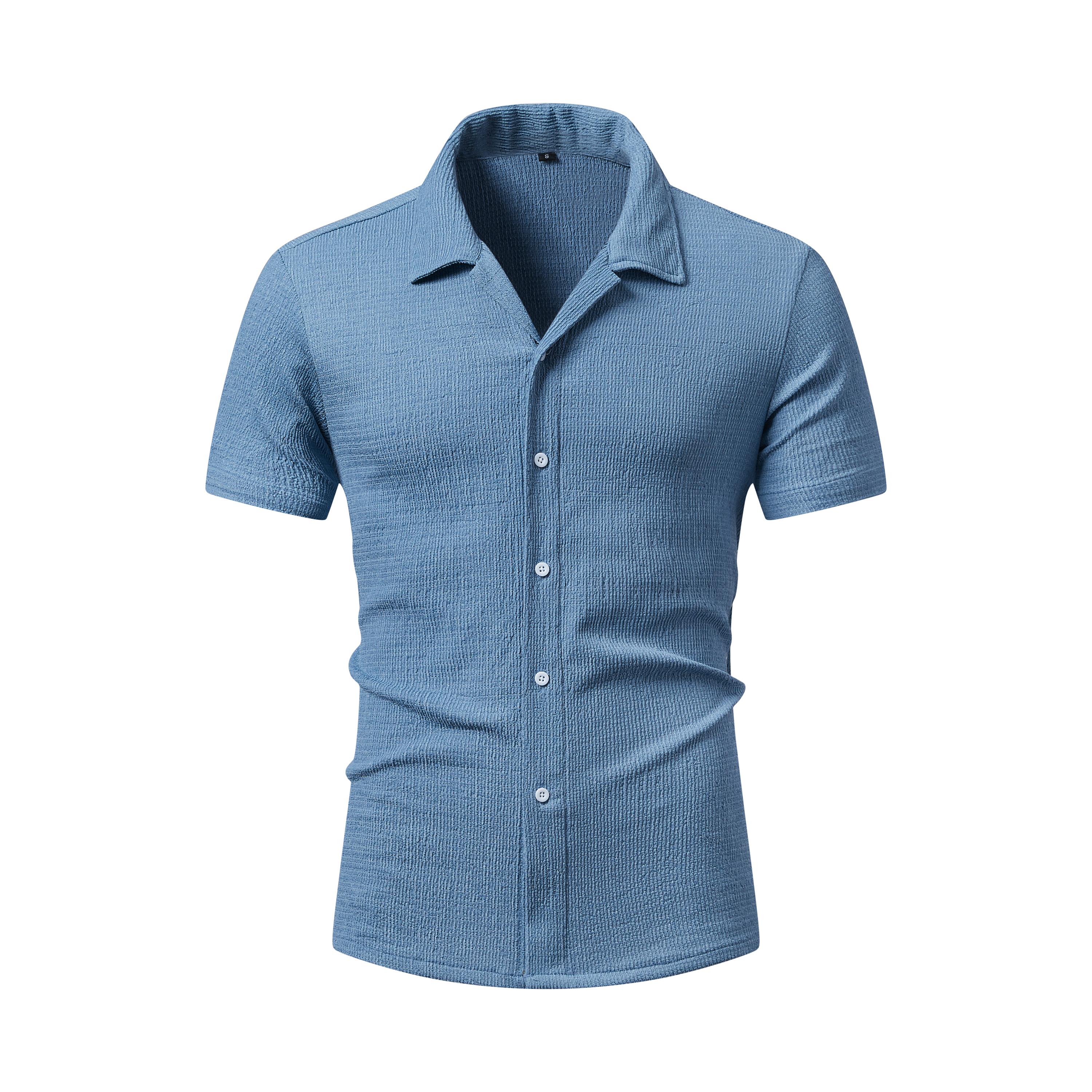 2-Pack Men’s Short Sleeve Shirts – Casual Business Style, Slightly Stretchable, Wrinkle Resistant, Slim Fit, Comfortable and Stylish,SummerWins