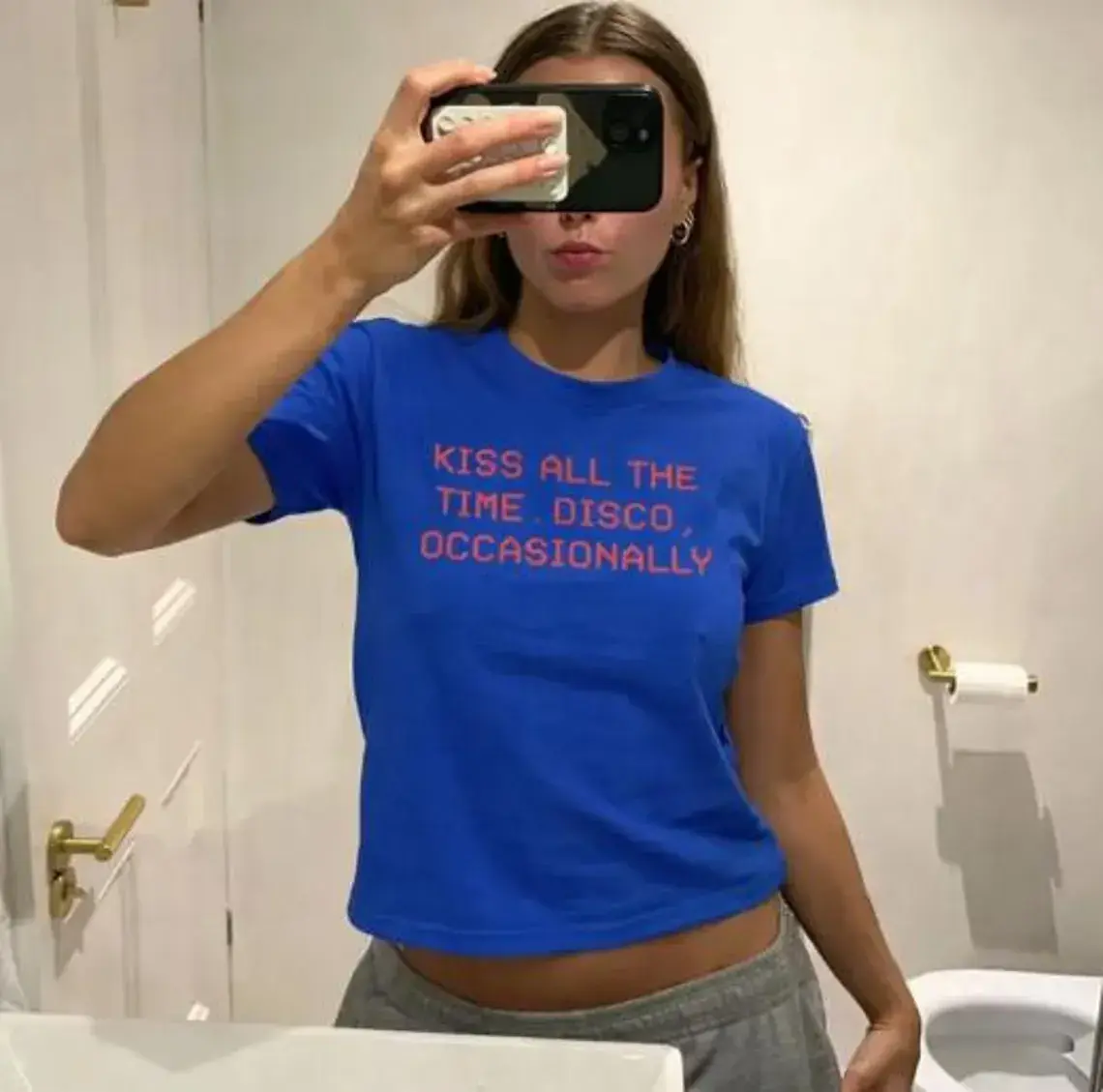 Harry Styles Kiss All The Time Baby Tee, Disco Occasionally Graphic Shirt, HS Album Merch, New Tour Concert Tee, Y2K Top