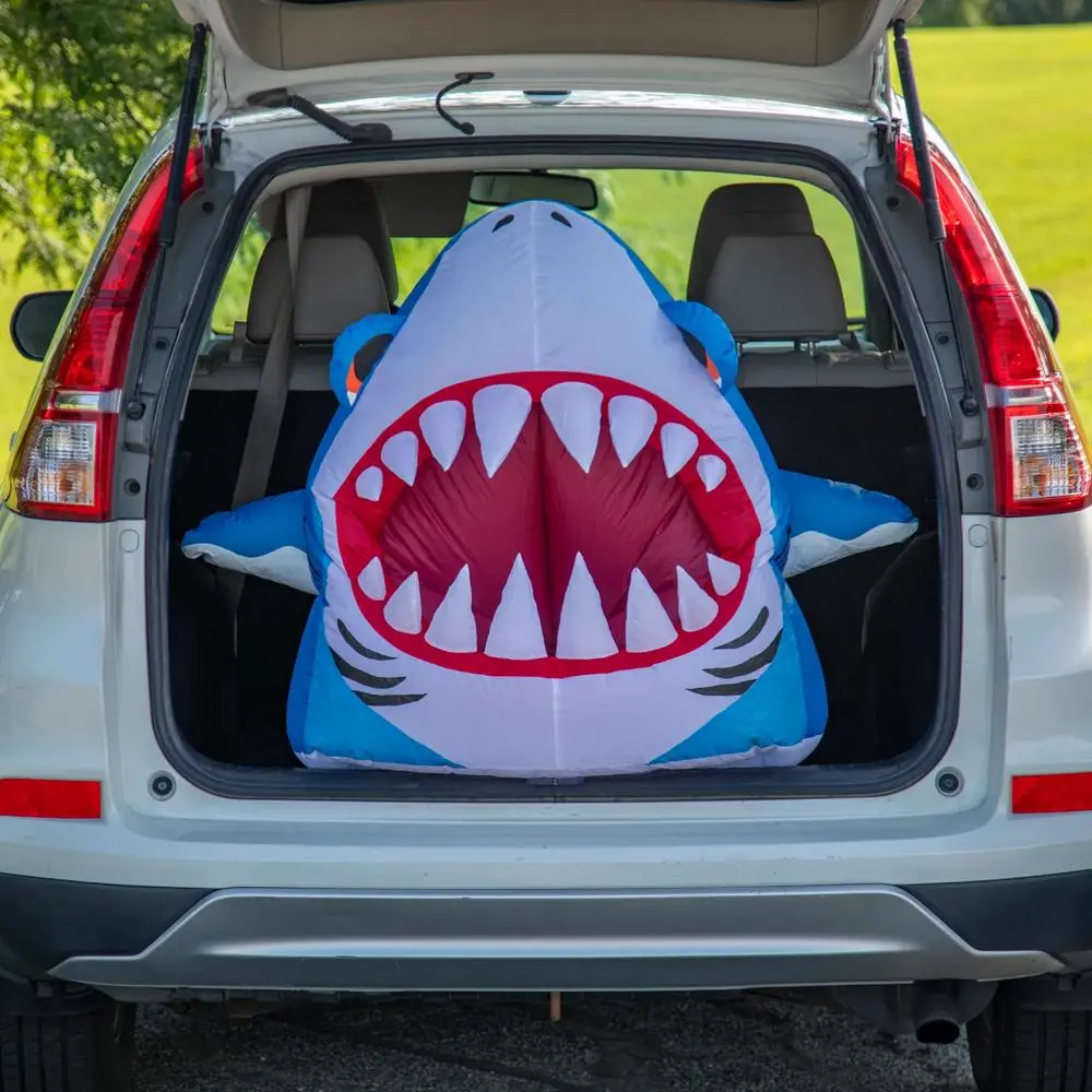 Light-Up Shark Inflatable Trunk-or-Treat Decoration – 4 ft