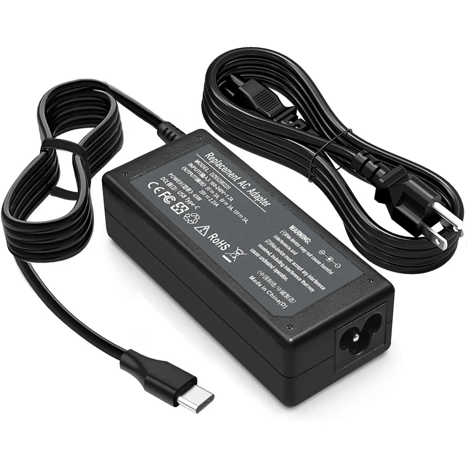 45 Watt USB C Chromebook Charger for Lenovo Yoga 7i, for thinkpad t14,Elite x2,Probook Charger,for xps 13,for Latitude 5420,Chromebook 3110,VT148,LA65NM190 lps,814838-002,ADLX65YDC2A