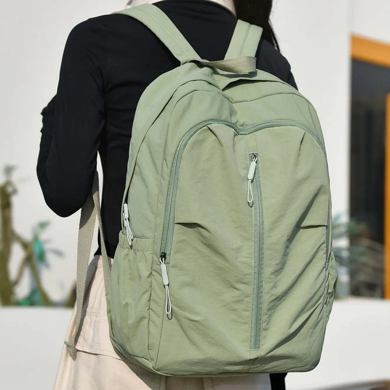 Simple Folding Backpack, Trendy Outdoor Casual Shoulder Bag, Large Capacity Hiking Backpack, Wholesale Travel Camping Gear
