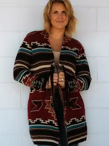 Women's Aztec Concho Cardigan