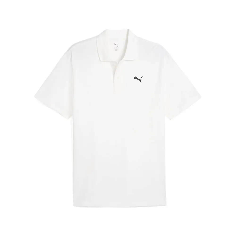 PUMA Mens Wardrobe Essentials Pique Relaxed Short Sleeve Shirt Casual Casual - White