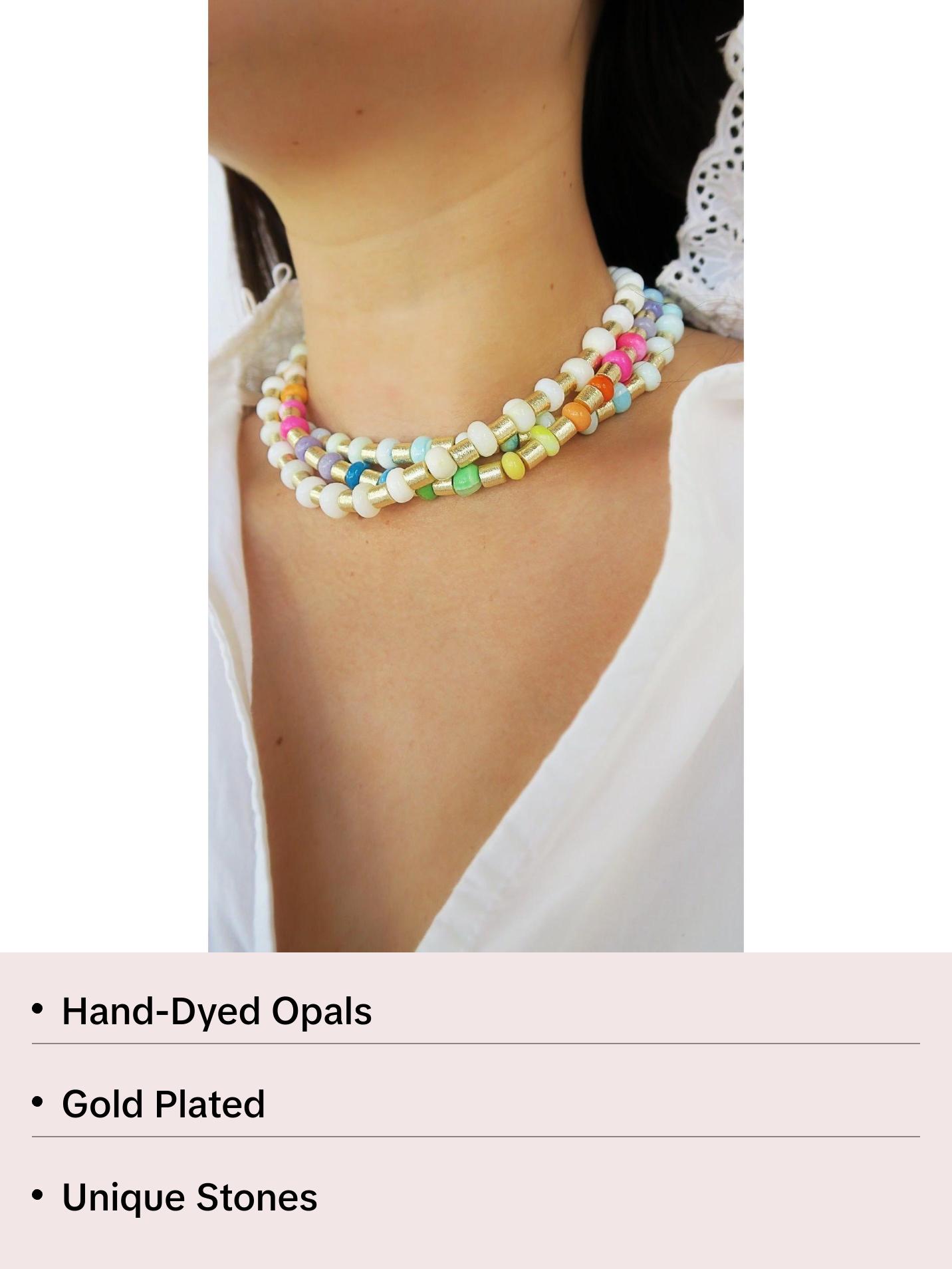 Golden Collar - Rainbow