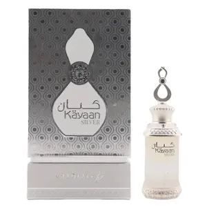 Khadlaj Kayaan Silver for Unisex Concentrated Perfume Oil, 0.68 Ounce