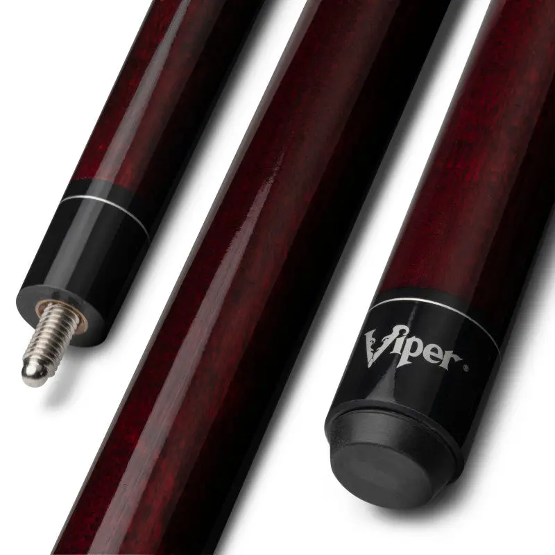 Viper Elite Series Red Unwrapped Billiard Cue Sticks, Professional Pool Cue for Billiards & Snooker Sports
