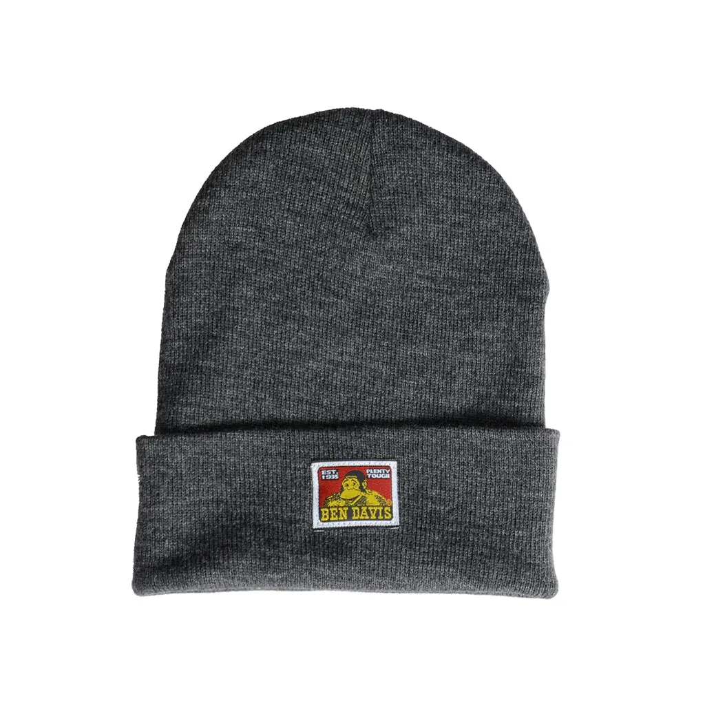 Ben Davis Unisex Charcoal Adjustable Foldable Casual Beanie - Fashion Clothing Accessory Hat, Adjustable Foldable Hats