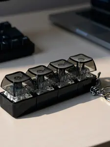 Four-Key Keychain, Stress Relief, Portable Small Elegant, Effective Anxiety Relief, Reusable, Suitable for Daily Use, Plastic Material