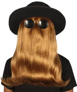 Unisex Dapper Creature Styles Playboy Costume Wig, Best for Halloween, Flame-retardant Synthetic Fiber - Brown