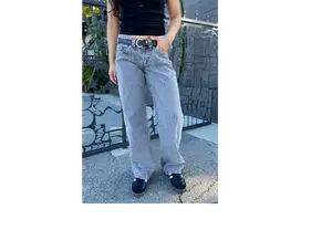 Kayla Grey Stripe Jeans by BDG