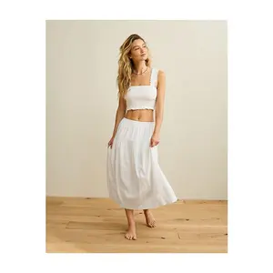 AE Mid-Rise Linen-Blend Maxi Skirt