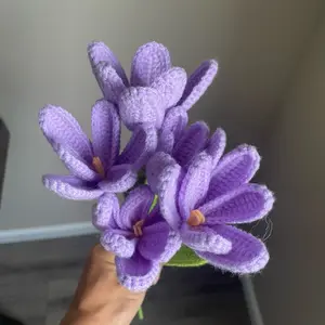 5pcs Handcrafted Crochet Tulips