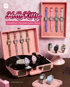 Sanrio Hello Kitty Watch Sweetheart Overload Series Cute Kawaii Fashion Vintage Y2K Wrist Watch Gift for Women Girls