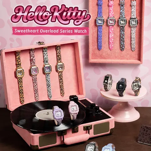 Sanrio Hello Kitty Watch Sweetheart Overload Series Cute Kawaii Fashion Vintage Y2K Wrist Watch Gift for Women Girls