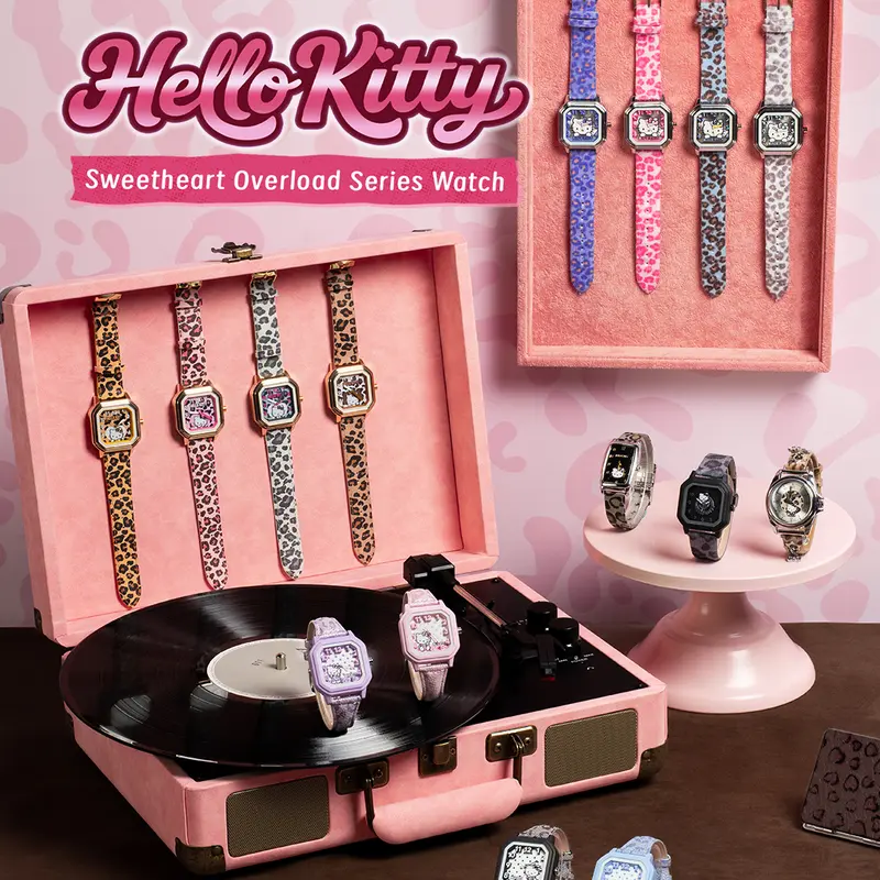 Sanrio Hello Kitty Watch Sweetheart Overload Series Cute Kawaii Fashion Vintage Y2K Wrist Watch Gift for Women Girls