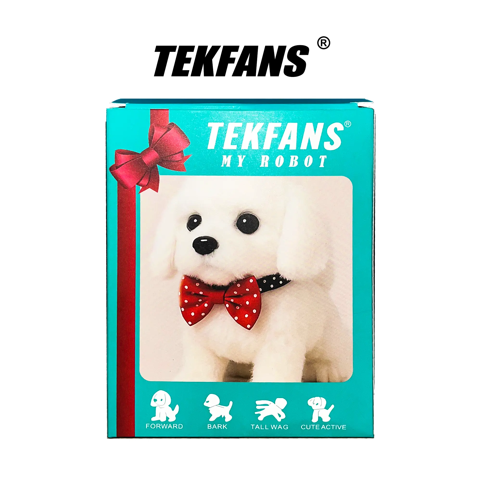 TEKFANS New Realistic Robotic Dog Plush Toy – Interactive Puppy That Walks, Barks & Wags Tail, Adorable Smart Pet Toy for Kids & All Ages, Perfect Christmas Gift for Dog Lovers and Family Fun