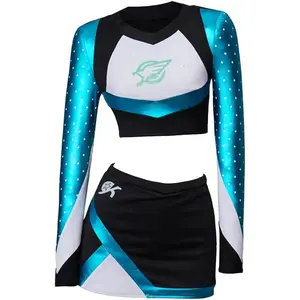 MelangCos Maddy Perez Cosplay Cheerleading Outfit Maddy Cheerleader Costume Crop Top Mini Skirt Set