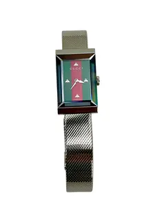 Gucci G-Frame Rectangular Stainless Steel Dial Watch