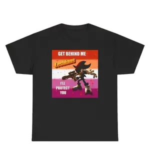 Get Behind Me LESBIANS I'll Protect You Tee, the Hedgehog Meme Shirt, Gift For Friends, Full Colors, Full Sizes, For Men, For Women vintage  graphic