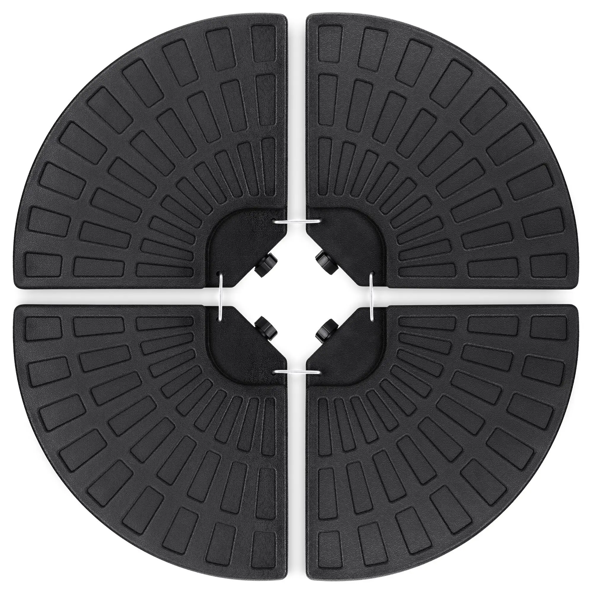 Best Choice Products 4-Piece Cantilever Offset Patio Umbrella Base Stand, Fills Up to 160lbs w/ Carry Handles