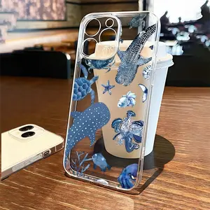 Oceanic Life Whale Turtle Shark Phone Case, Soft Tpu Full Coverage Anti-Drop Scratch-Resistant, Fits Apple Iphones 17 Pro Max to 11