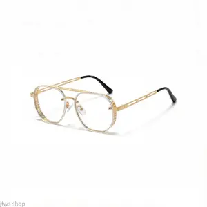 2026 New Men’s Business-Style Eyewear Metal Frame Classic Tortoiseshell Top Bar Stylish High Quality Glasses for Daily Office Work Meetings Social Summer Vibes