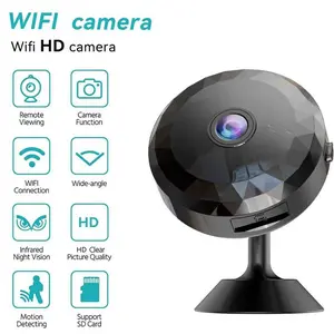 Mini Wireless WiFi Camera HD 1080P Indoor Home Security Camera with Live Feed App, Smart Baby Monitor & Nanny Cam, Tiny Pet Dog Camera with Night Vision, Motion Detection Alerts, Wide-Angle Viewing, Remote Phone Access, Easy Setup for House Safety 24/7