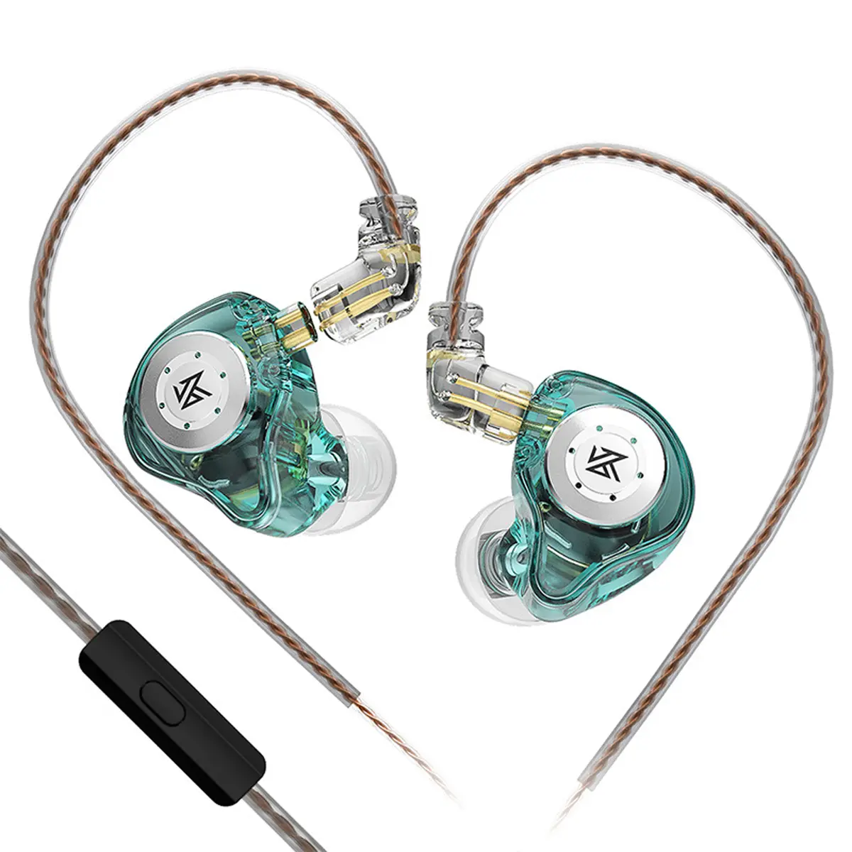 KZ EDX PRO Dual Dynamic Driver Wired IEM Earbuds - Audio Earphones with Microphone, Noise Cancellation, HiFi Stereo Sound, Type-C Cable for Sports, Music Use with Mobile Devices Compatibility