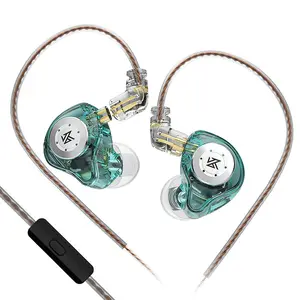 KZ EDX PRO Dual Dynamic Driver In-Ear Monitor Earphones, HiFi Stereo Wired Earbuds with Microphone, Noise-Cancelling Headset for Sports, Gaming, Music, Phone and Computer, Audio Professional Earbuds