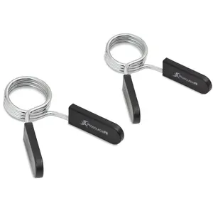 ProsourceFit Olympic Spring Clip Collars for 2-Inch Olympic Barbells, Quick Release Weight Bar Clamps Pair