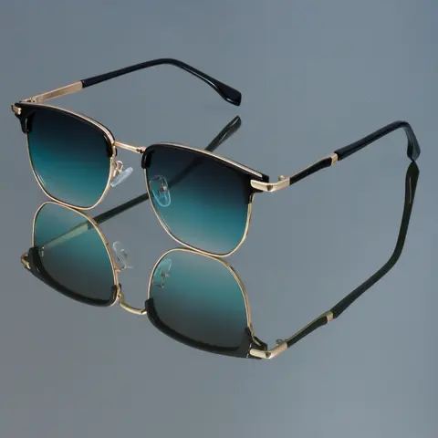 New Fashion Retro Glasses, High-Quality Design, Metal Frame, Simple Versatile Daily Casual Wear, Fashion Accessory Eyewear