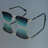 New Fashion Retro Glasses, High-Quality Design, Metal Frame, Simple Versatile Daily Casual Wear, Fashion Accessory Eyewear