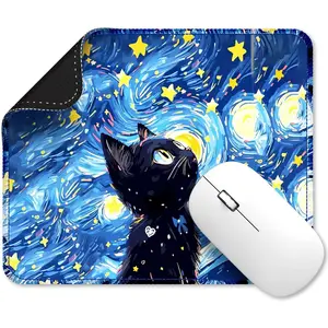 Cute  Pads,  Pad Design,Size 9.33 x 7.76 in,Desk Accesories with Rubber Non-Slip Base,Stitched  Pad for Desk,  and Gaming (Starry  B)