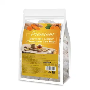 Turmeric Ginger Cinnamon Tea – 100% Natural Handmade Herbal Tea, Anti-Inflammatory, Eco-Friendly Tea Bags