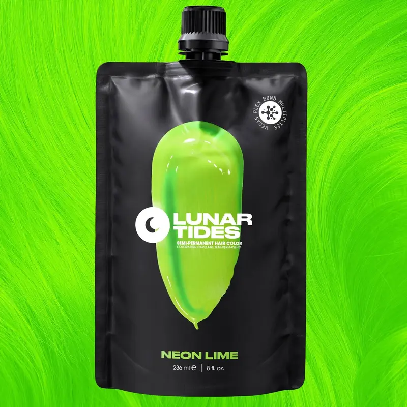 Lunar Tides UV Lime Green Hair Color Semi-permanent - Neon Lime