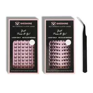 Sheshine Self Adhesive Cluster Lashes No Glue Needed DIY Eyelash Extensions Kit