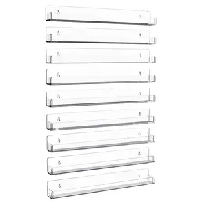 Transparent acrylic glass storage rack, designed for nail polish display, with 3, 6, 9 or 12 compartments, suitable for salons, retail stores and dressing rooms.