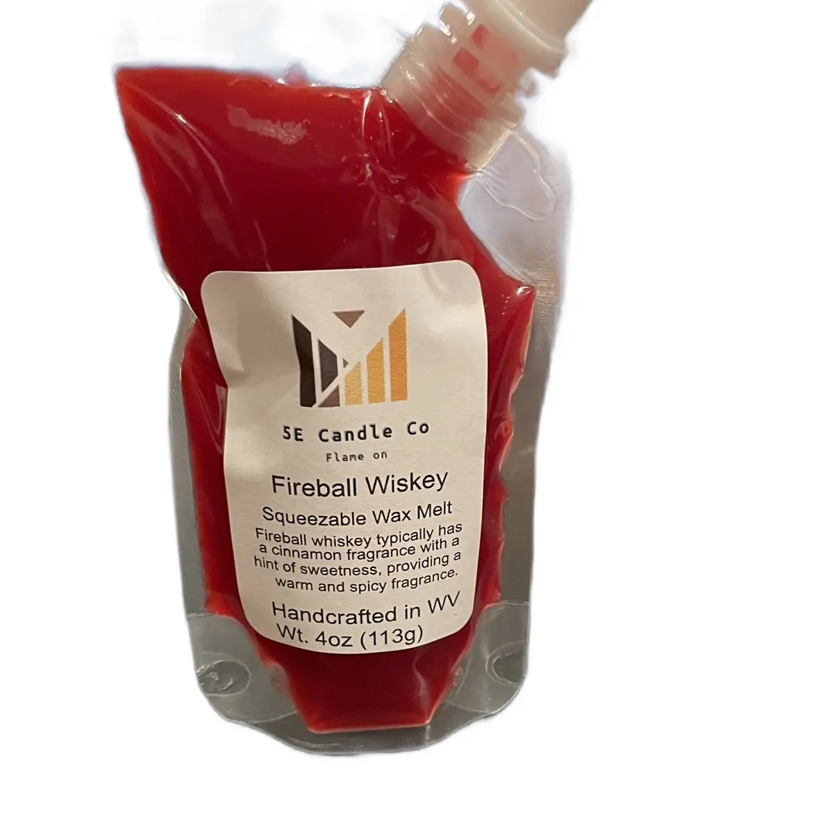 Fireball whiskey 4oz  or 8oz squeezable wax melt (extremely strong)