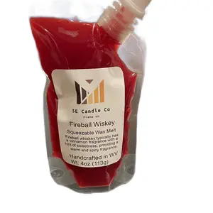 Fireball whiskey 4oz  or 8oz squeezable wax melt (extremely strong)