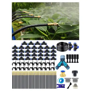 Drip Irrigation System,Automatic Garden Watering System, 360  Adjustable Garden Sprinkler, High Output Mist  Nozzle for Potted , Easy Connect & Rotating , Customizable Water Flow