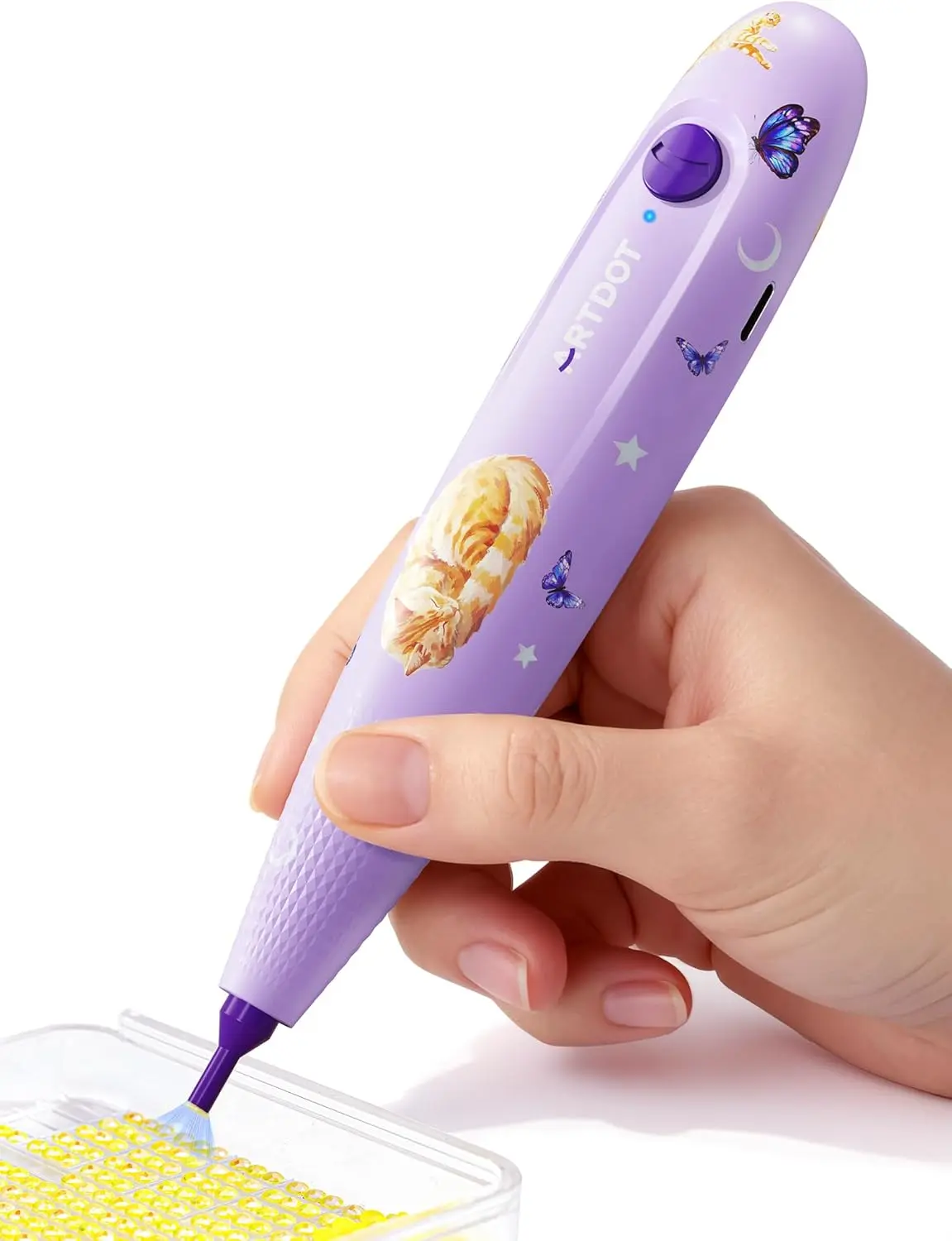 Vacuum Pen for Art Kit for Adults, Long-Lasting Electric Pen for Painting Accessories and