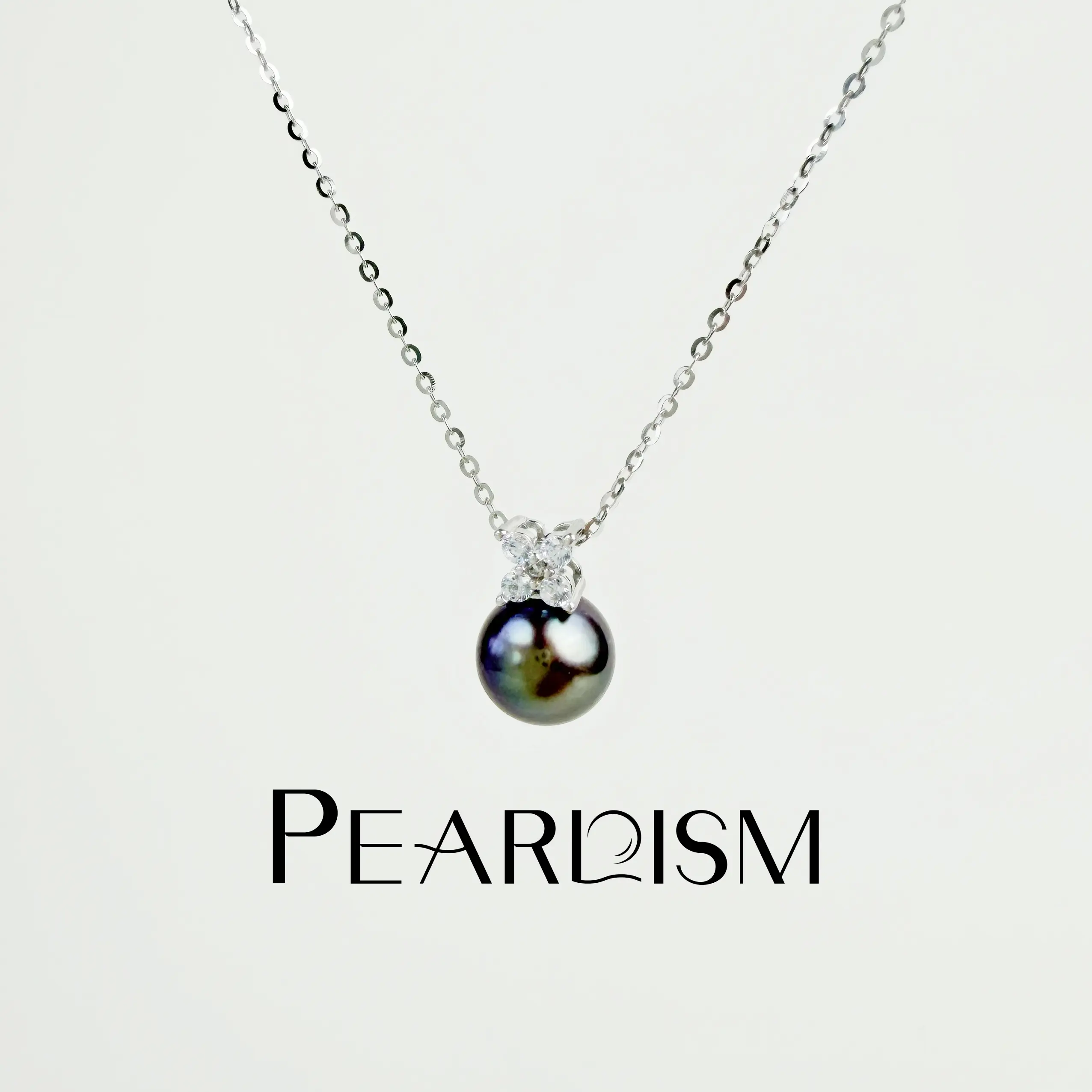 【Adee】PEARLISM Dainty Everyday Edison Pearl Pendant | 9-10mm Silver CZ Hypoallergenic-AFEP027