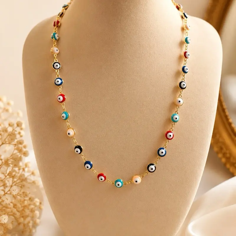 Multicolor Turkish Evil Eye Collar Necklace