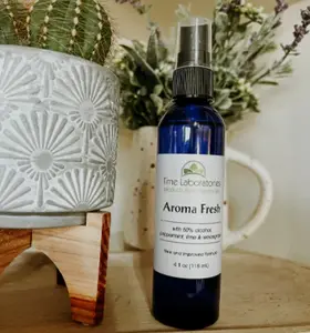 Aroma Fresh Room Spray Natural Room Deodorizer and Air Purifier with Peppermint, Lime and Lemongrass 4oz