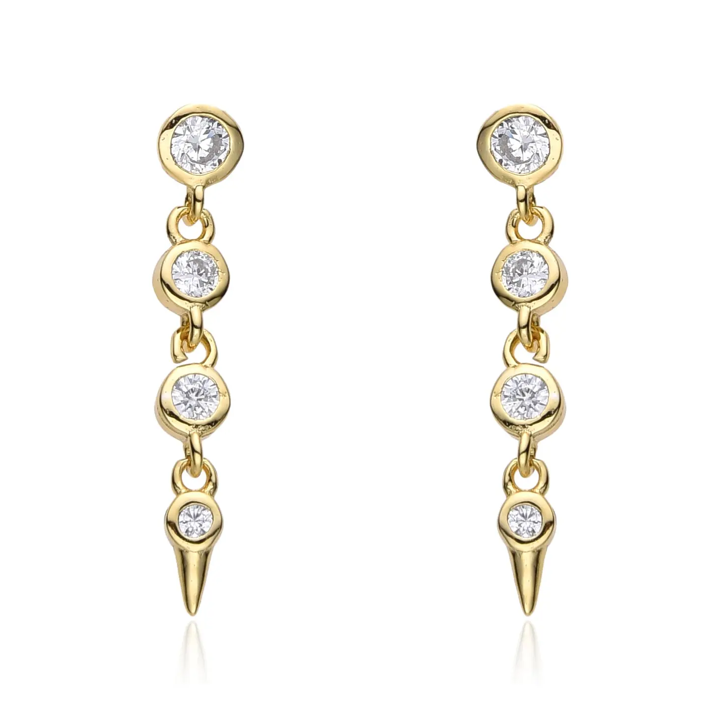 Spike Round tennis earring