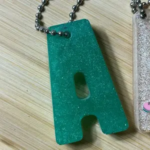 Custom Epoxy Letter Keychain Personalized with Name and Color Options for Personal Use and Gifts