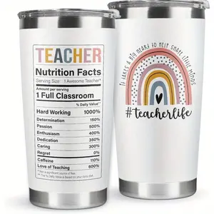 Teacher Appreciation Gifts for Women, 20 Oz Stainless Steel Tumbler for Teachers, Ideal Thank You Gift Ideas for Back to School & Birthdays