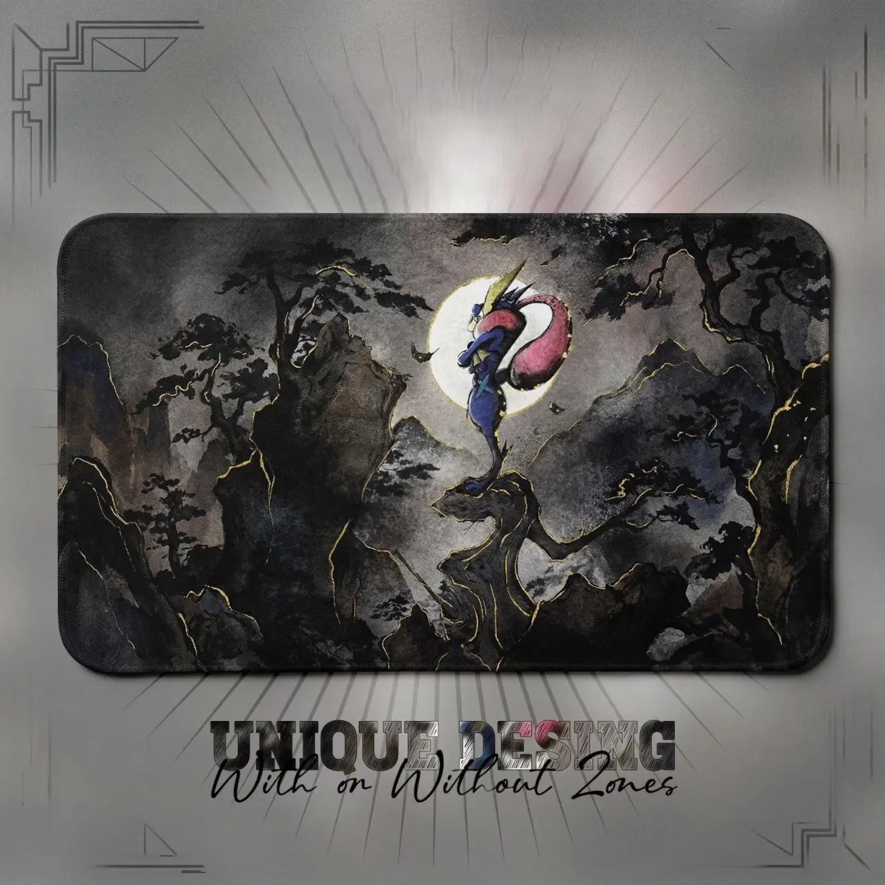Greninja Moonlit TCG Playmat, Trading Card Mat, Gift for and Anime Fans, TCG Deskmat