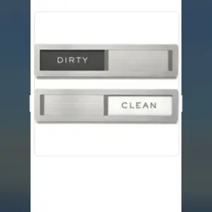 Dishwasher Clean-Dirty Magnet Sign - Zinc Alloy Rectangle Strong Magnet, Durable Home Kitchen Organizer Decor Accessory with Extra Adhesive Tapes for Dishwasher Door, Best Gift for Household Appliance Use